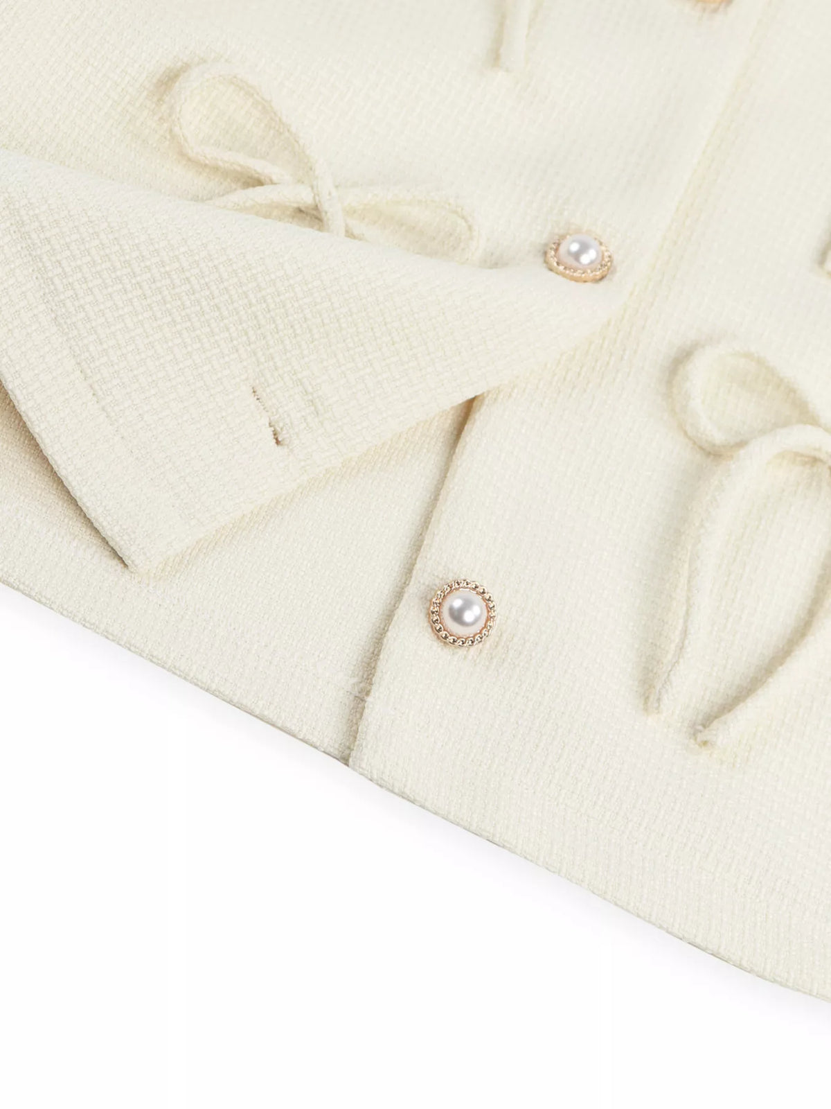 Bow Detail Cropped Outerwear, view 9
