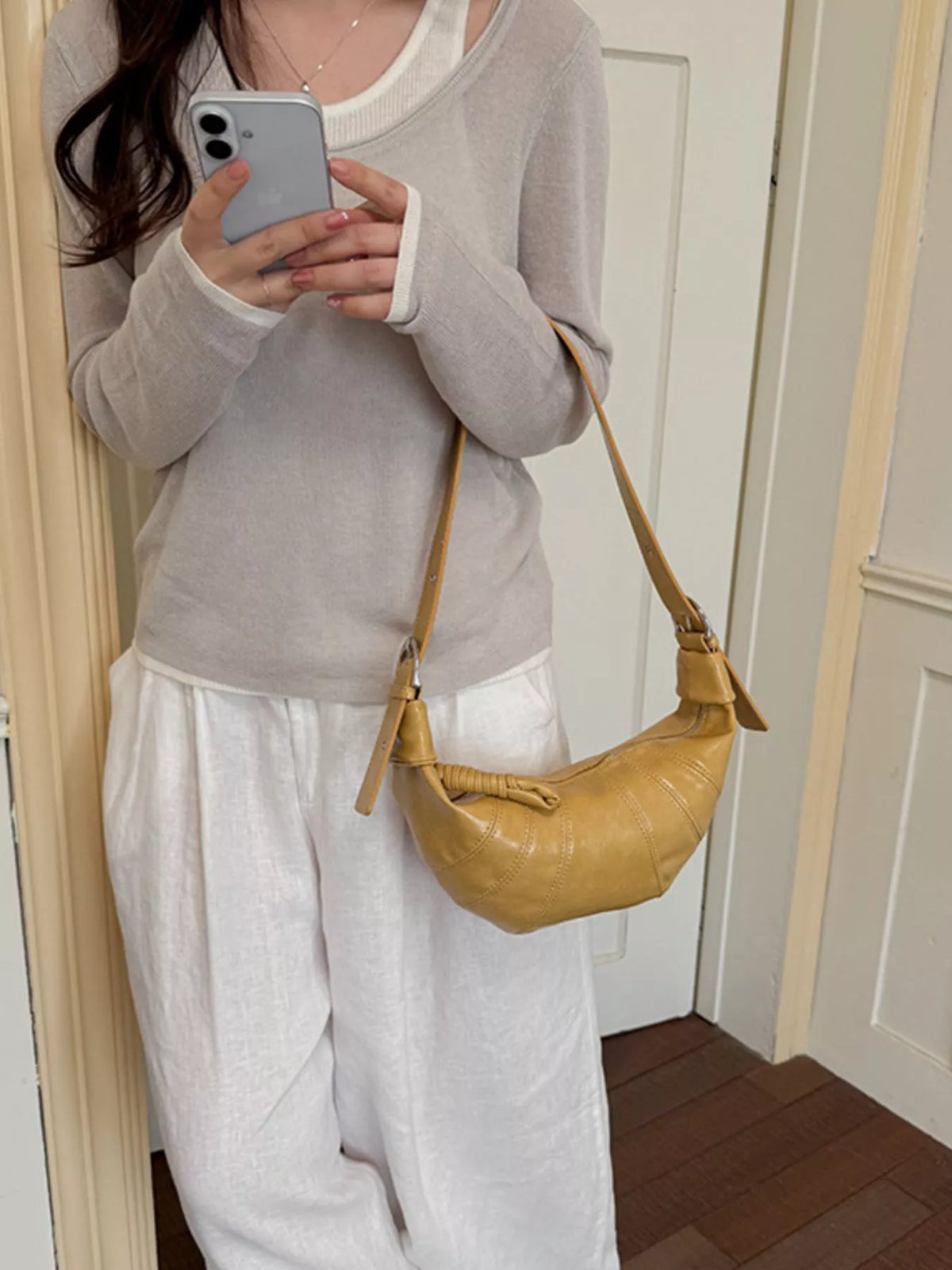 Crescent-Shaped Crossbody Bag - Lilixa.store