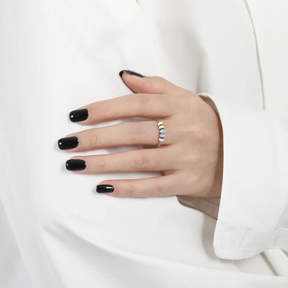 925er Sterlingsilber Öltropfen-Ring