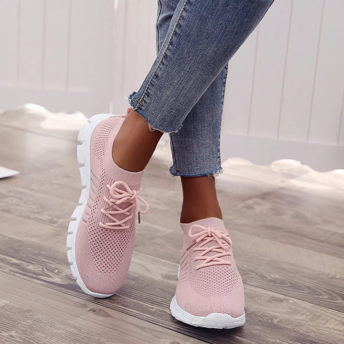 Breathable Mesh Lace-Up Athletic - Lilixa.store