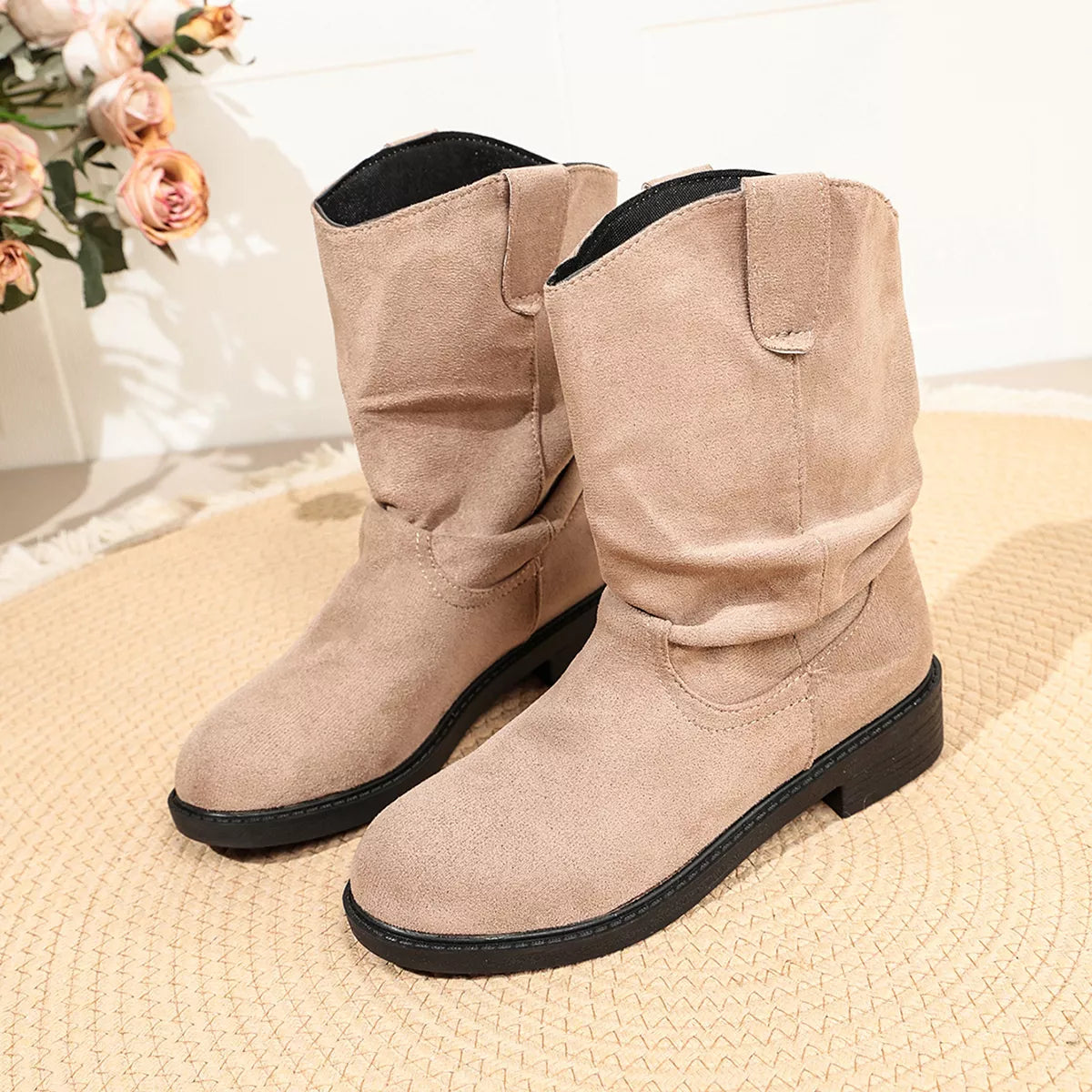 Round Toe Slouchy Boots, view 11
