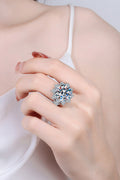 10 Carat Moissanite Flower-Shaped Ring - Lilixa.store