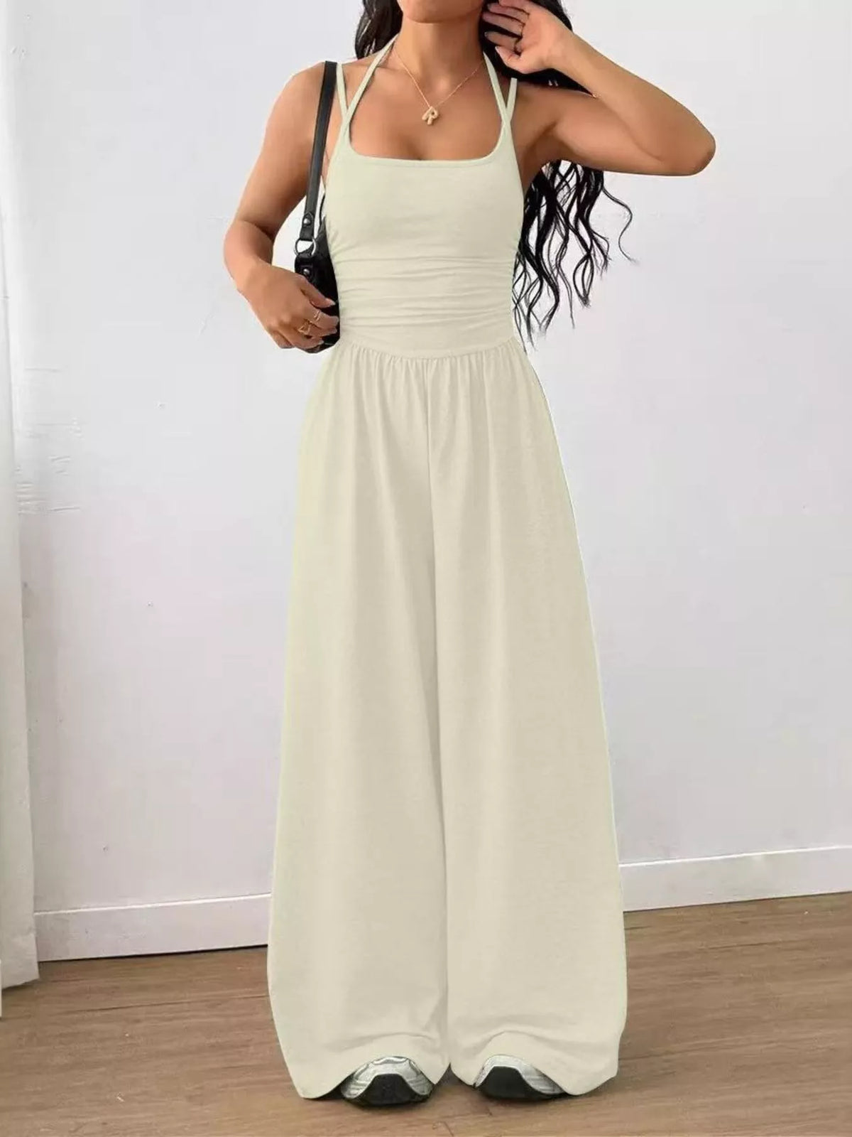 Spaghetti Strap Wide Leg Jumpsuit - Lilixa.store