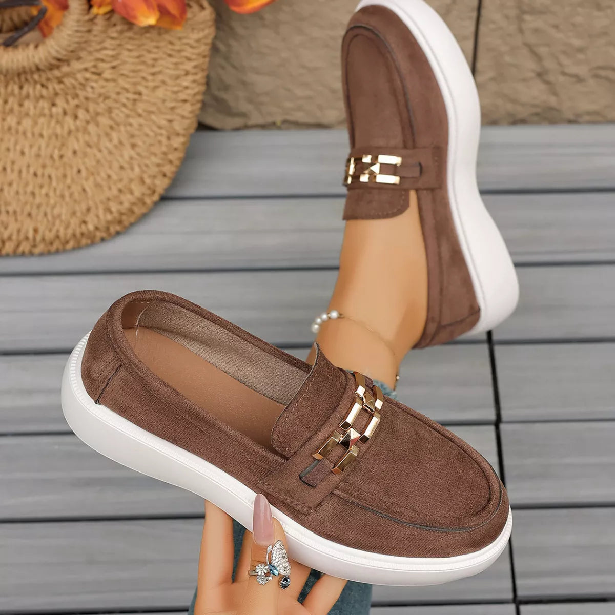 Round Toe Slip-Ons