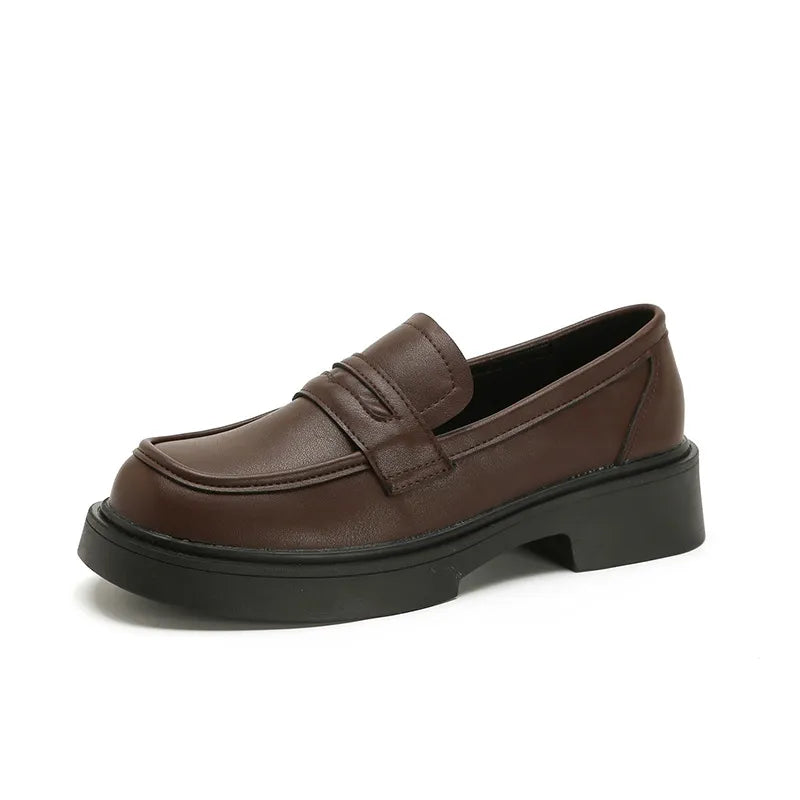 Round Toe Platform Loafers, view 2
