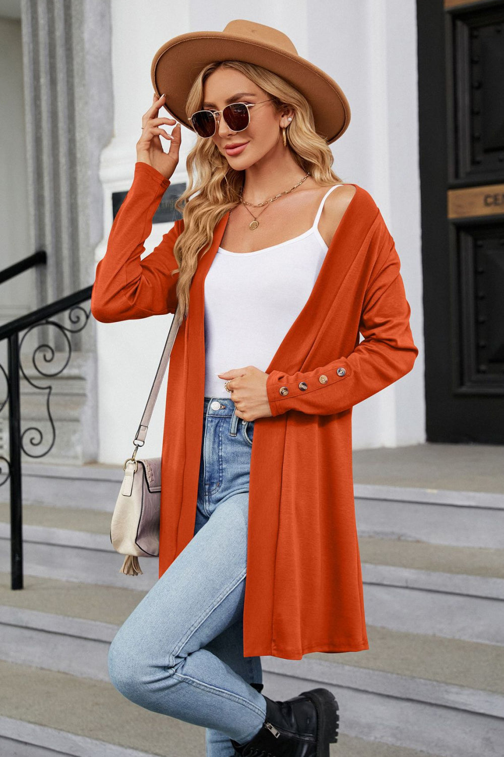 Long Sleeve Open Front Cardigan - Lilixa.store