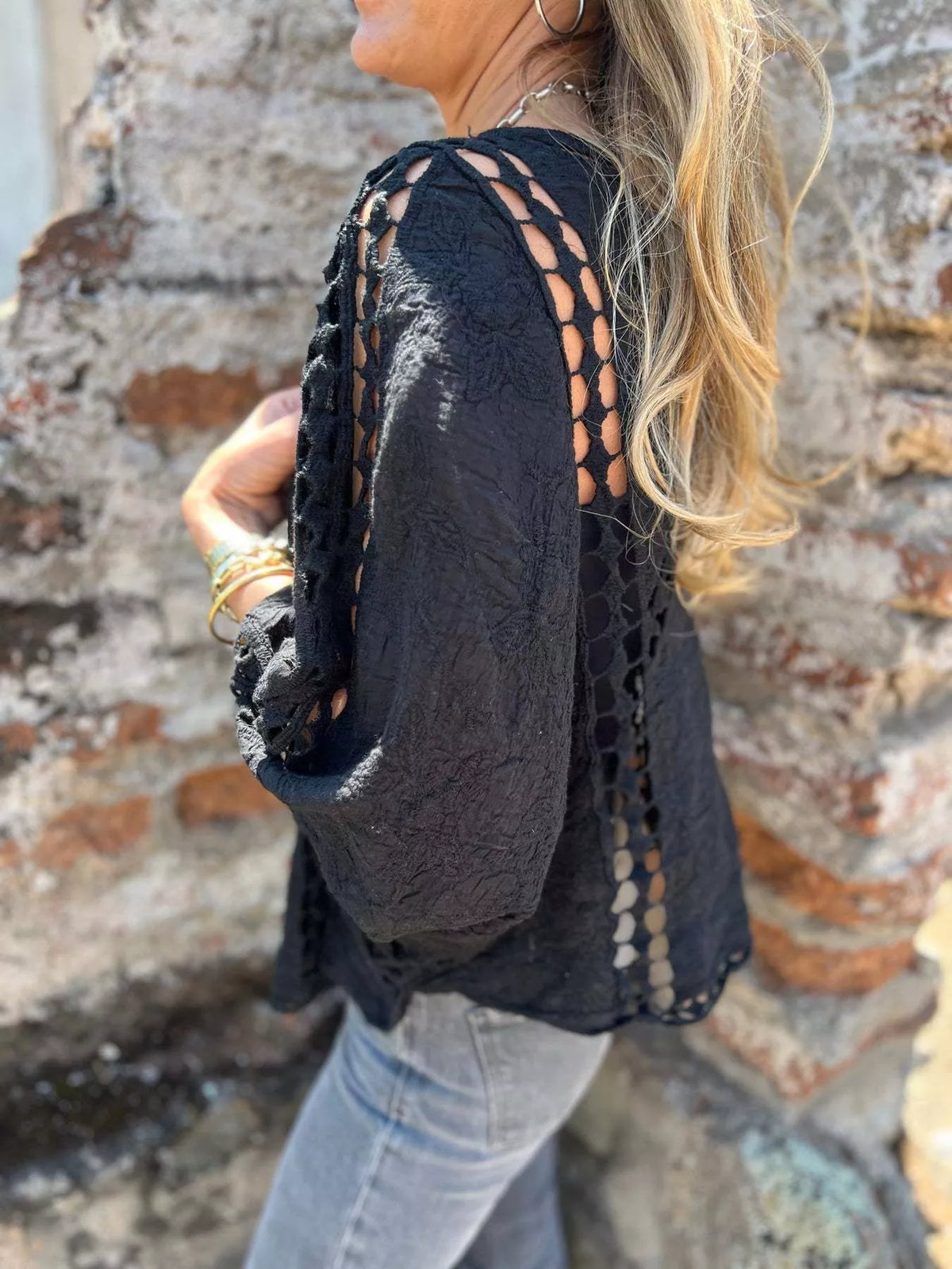 Full Size Embroidered Open Front Cardigan Plus Size - Lilixa.store