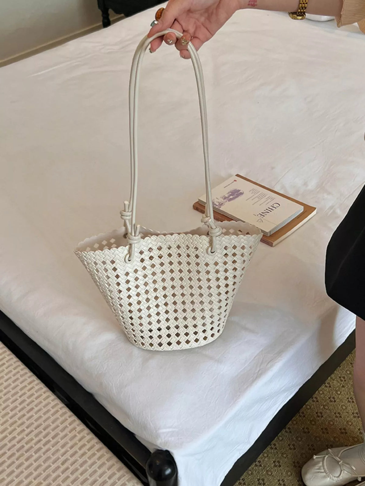 Woven Leather Shoulder Bag - Lilixa.store