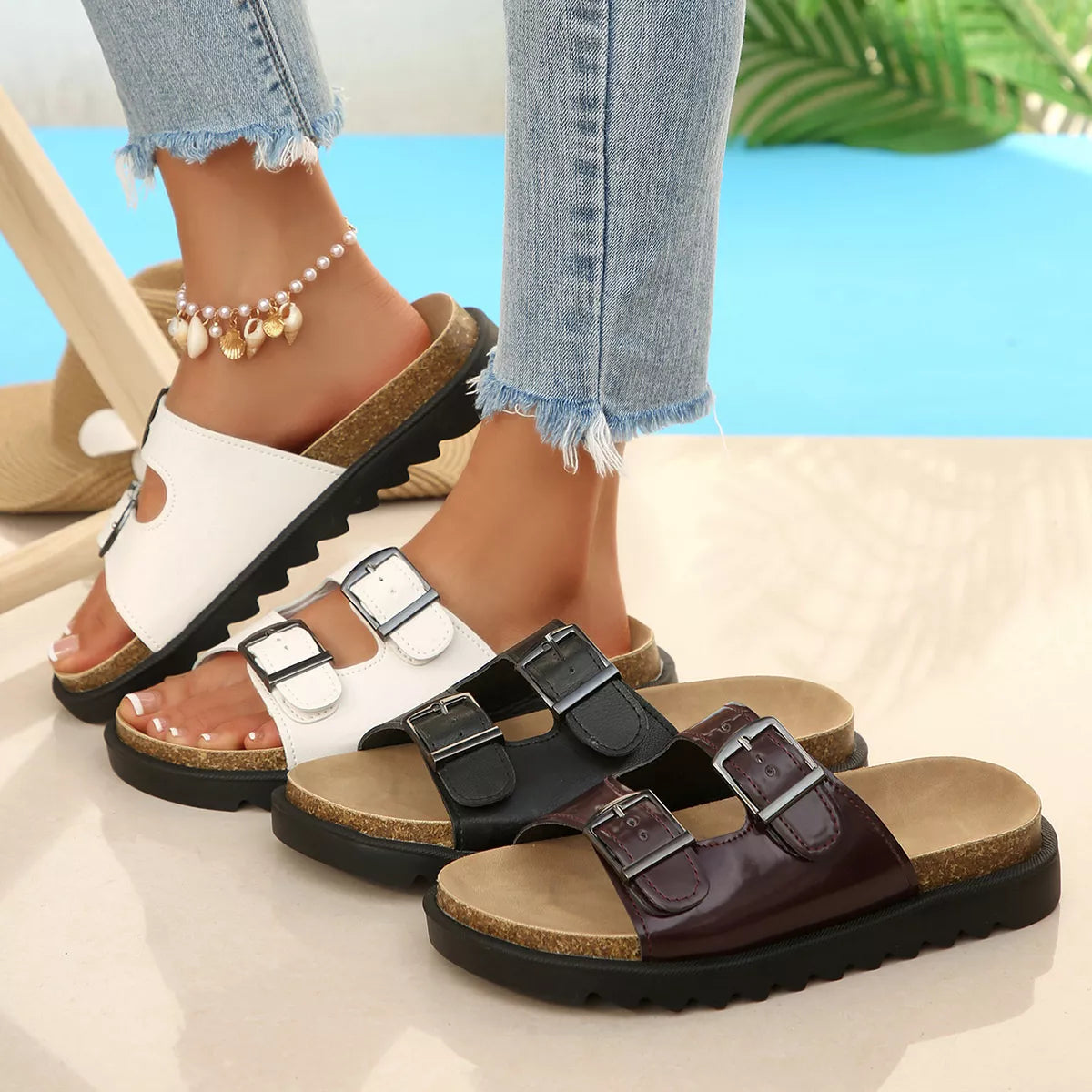 Open Toe Flats Sandals