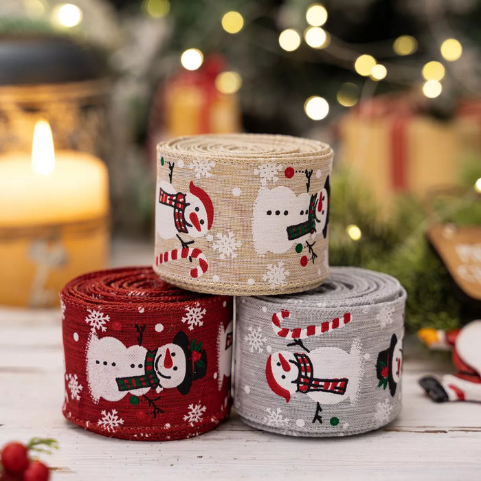 Christmas Snowman Decorative Ribbon - Lilixa.store