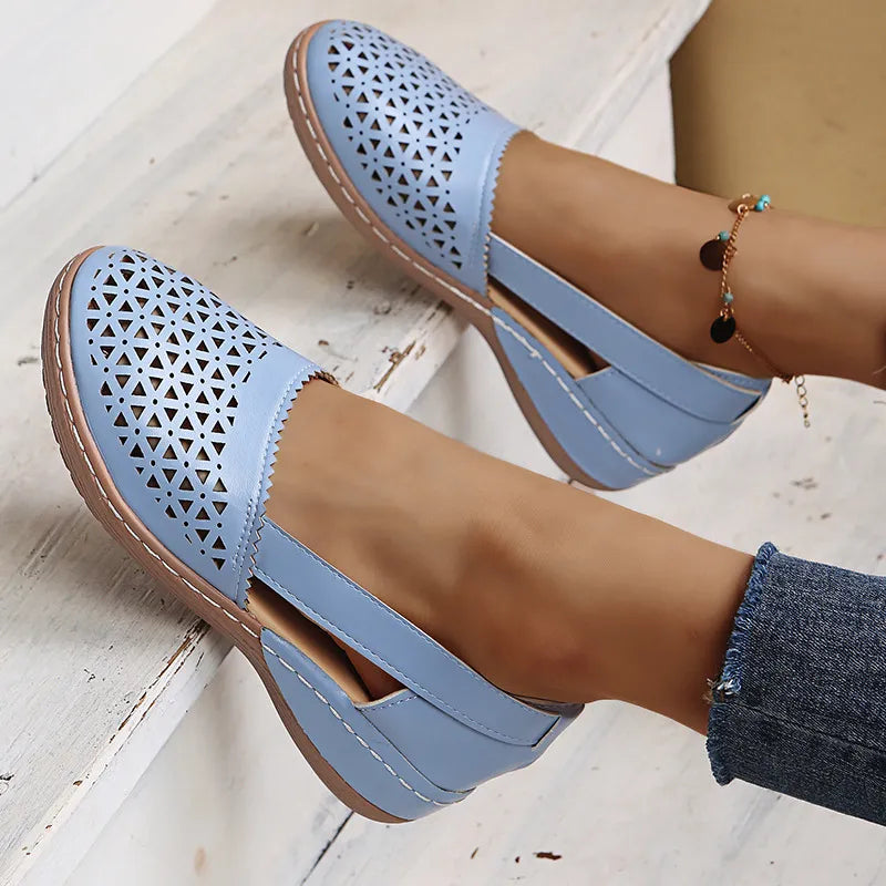 Cutout Round Toe Slip-Ons, view 20