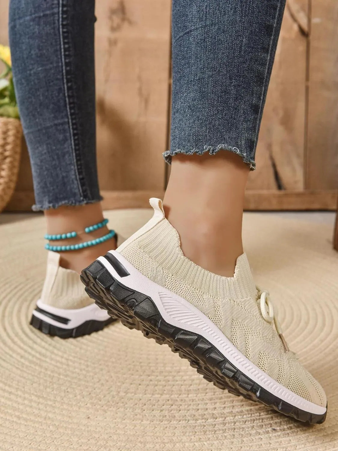 Mesh Knit Lace Up Athletic - Lilixa.store