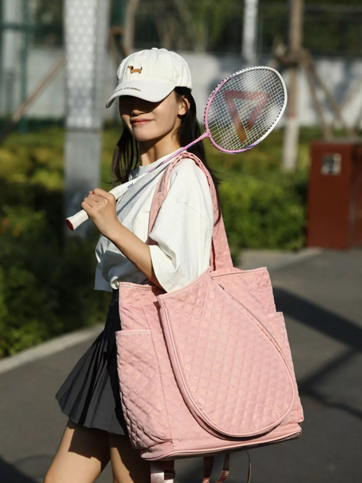 Quilted Racket Backpack Bag - Lilixa.store