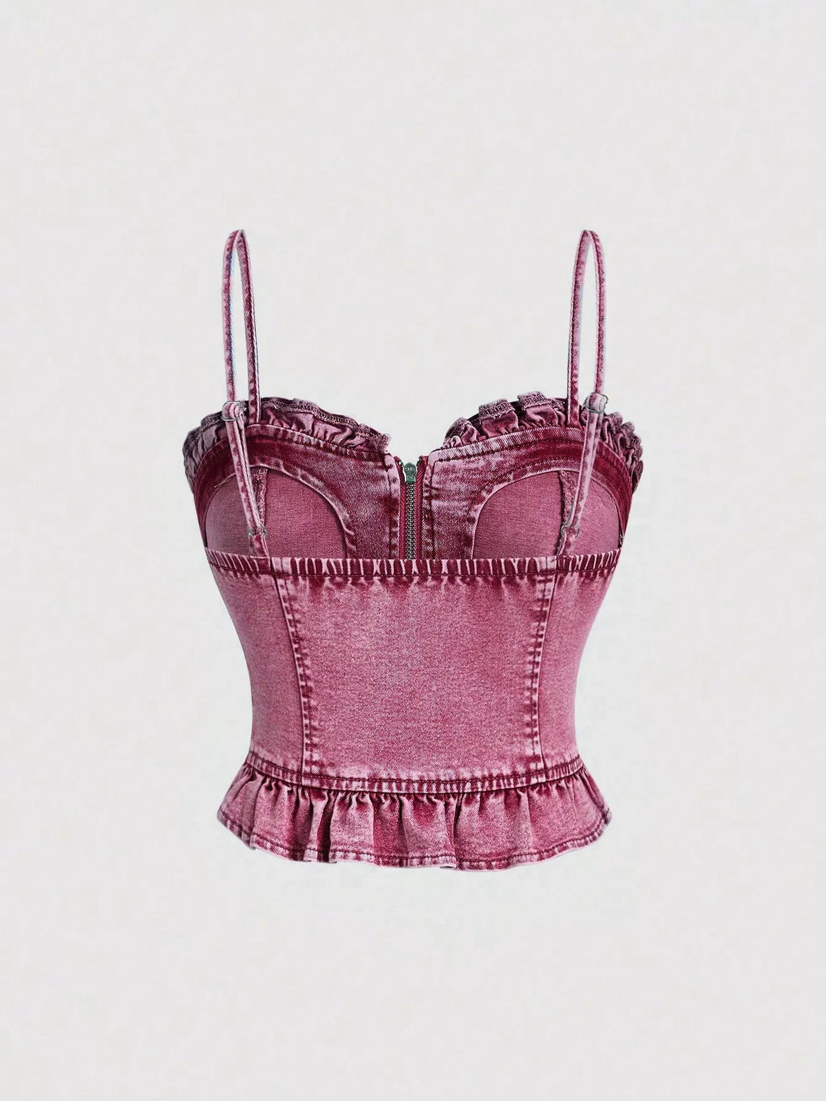 Sweetheart Neck Denim Cami, view 4