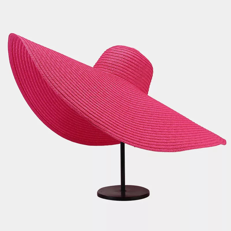 Oversized Wide Brim Straw Sun Hat - Lilixa.store