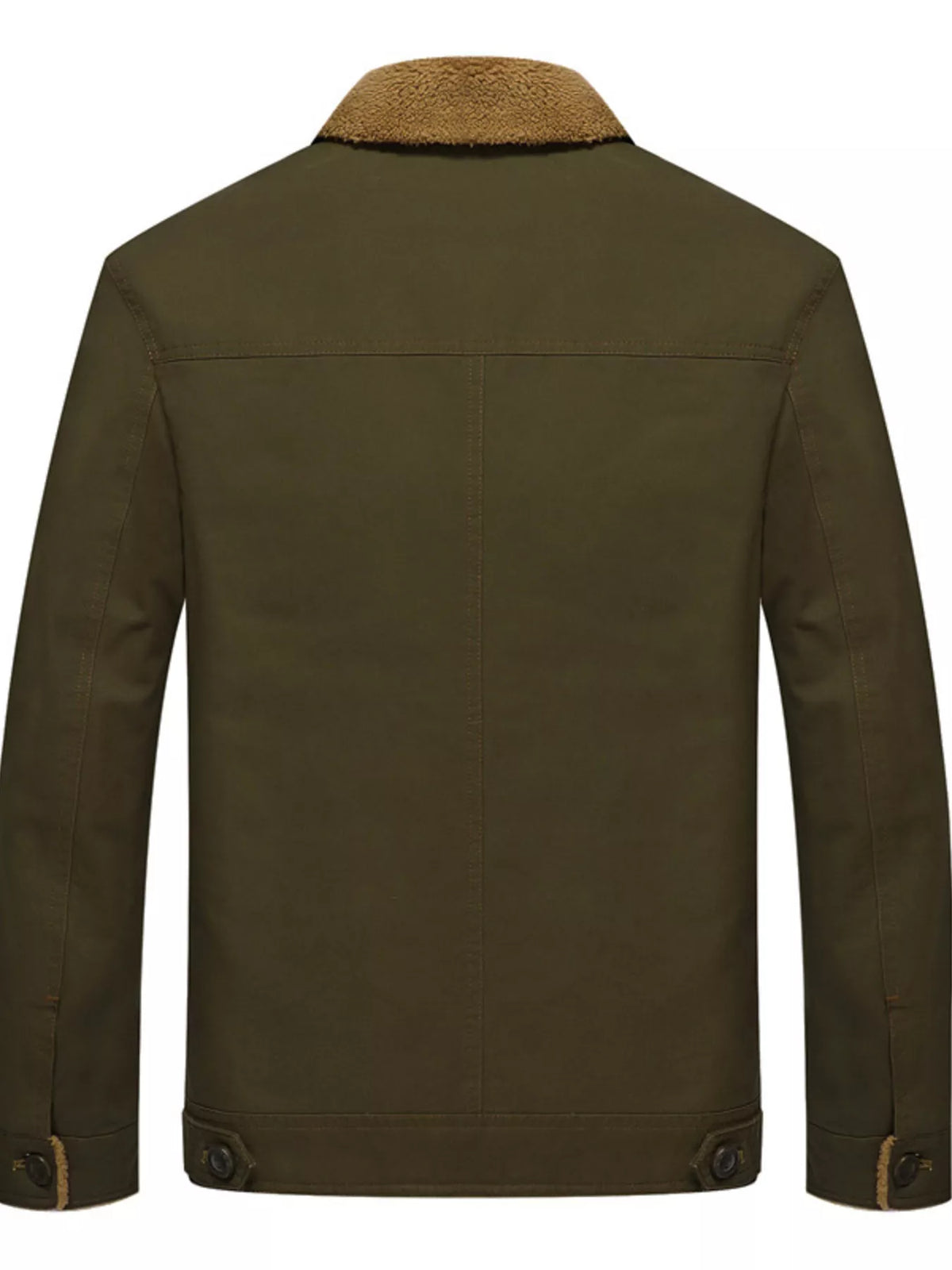 Men's Plus Size Button Up Fleece Lined Jacket - Lilixa.store