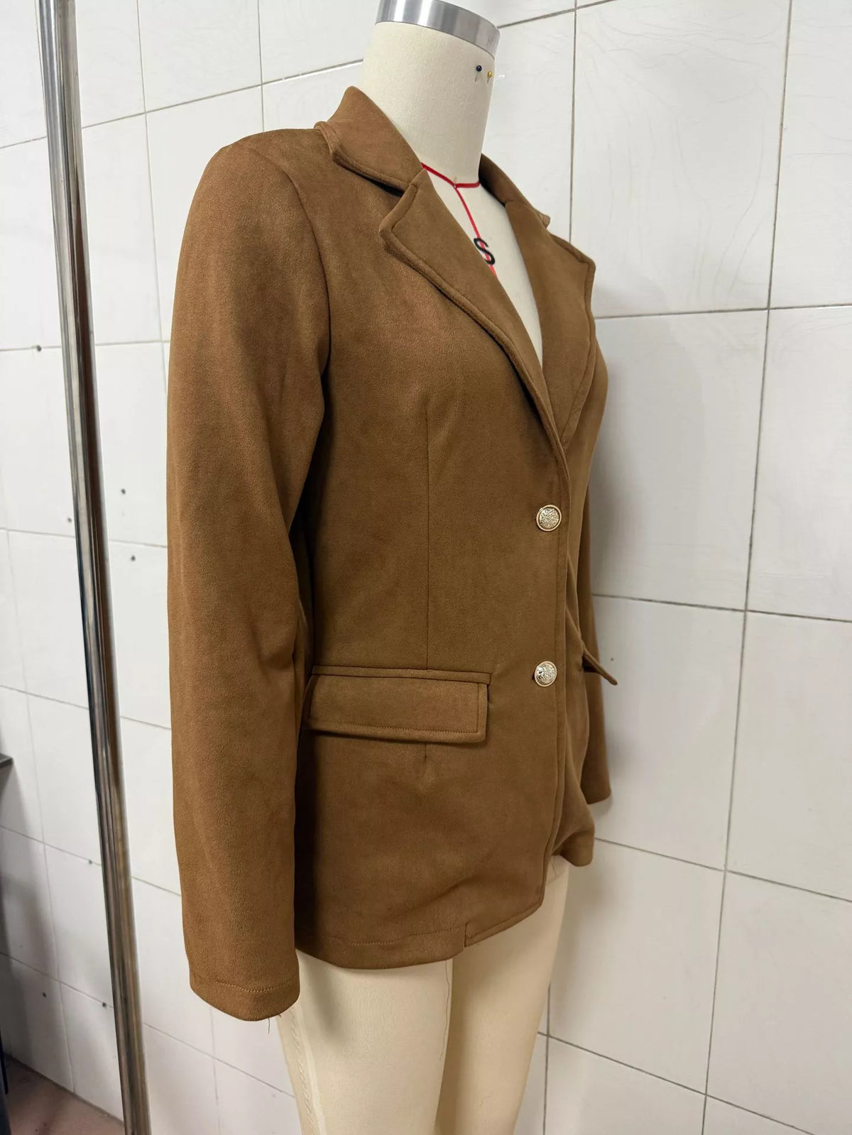 Single-Breasted Lapel Collar Blazer - Lilixa.store