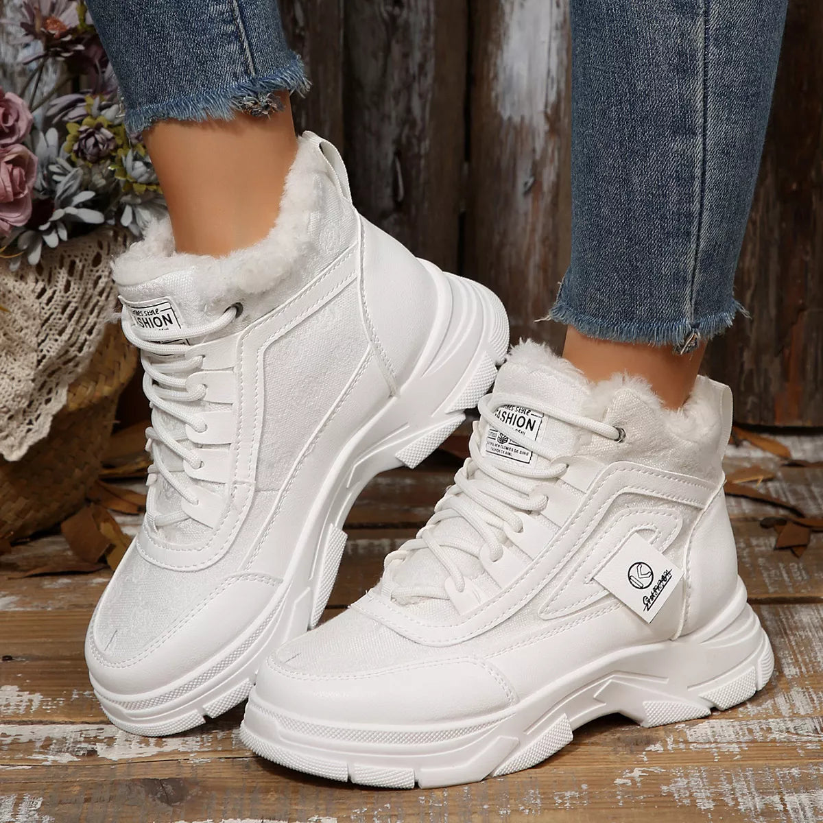 Plush Lined Ankle Boots - Lilixa.store
