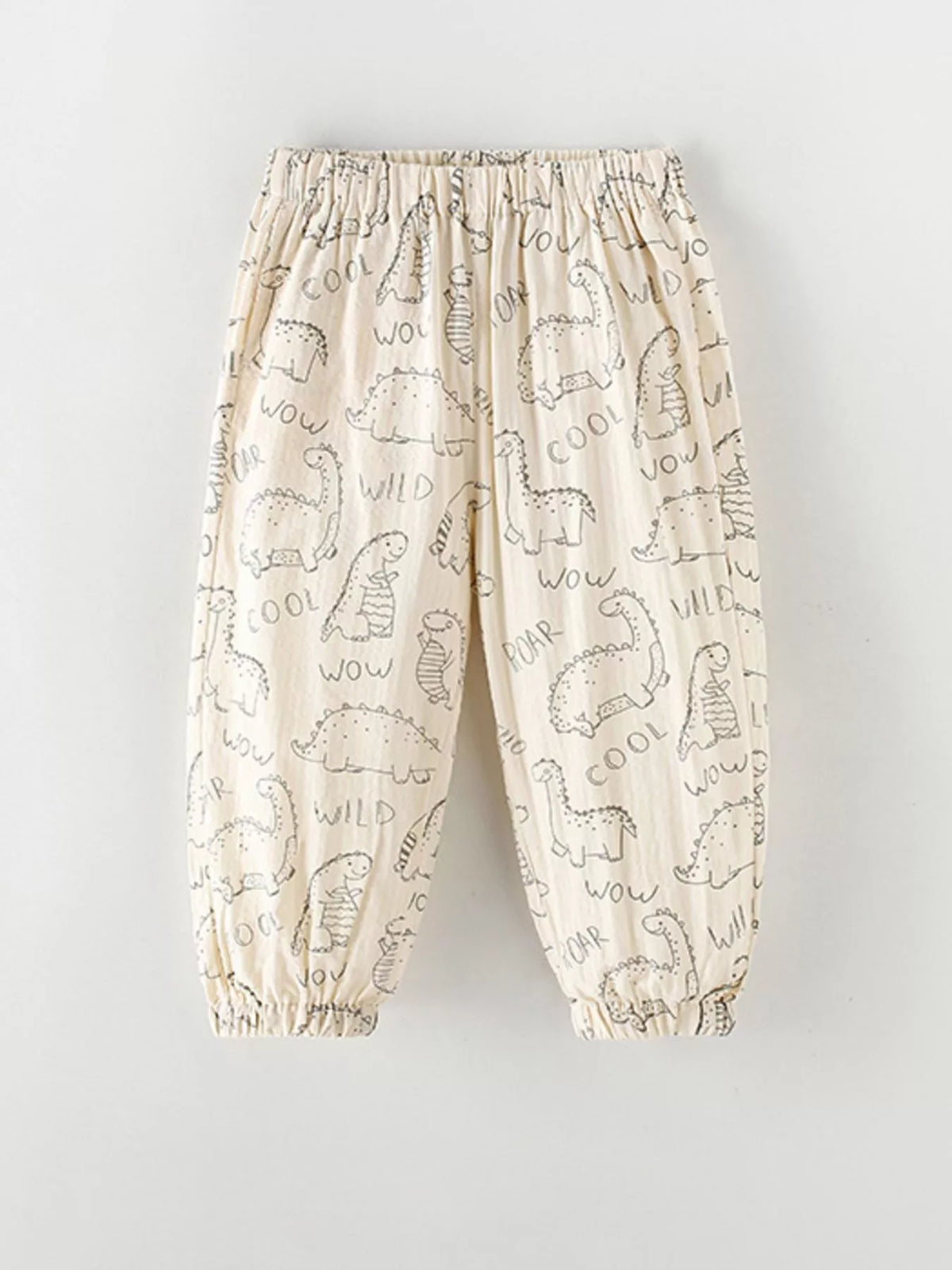 Children's Dinosaur Print Elastic Waist Pants - Lilixa.store