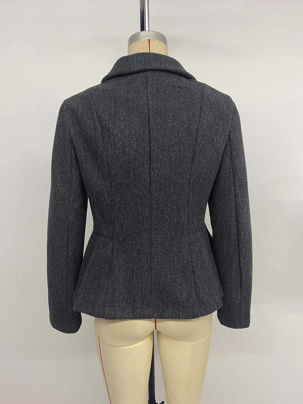Double-Breasted Peplum Blazer - Lilixa.store