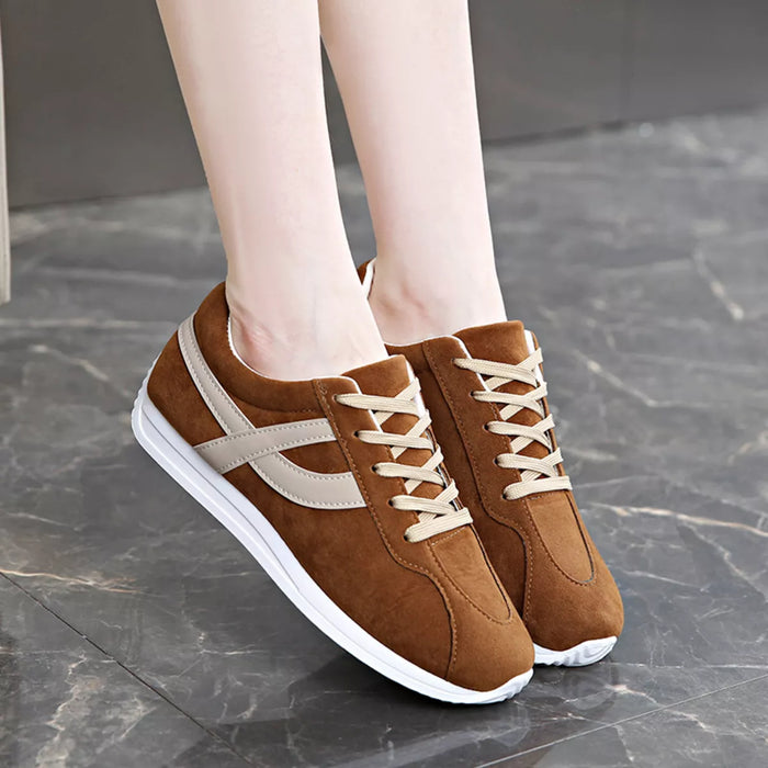 Round Toe Lace Up Sneakers - Lilixa.store