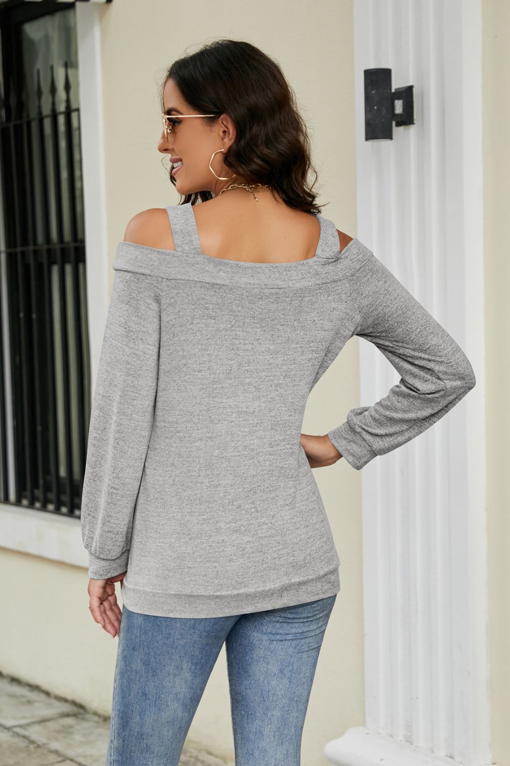 Cutout Cold-Shoulder Top, view 6