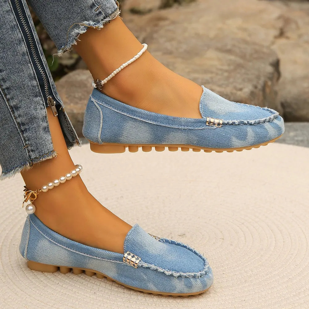 Round Toe Flat Loafers, view 4