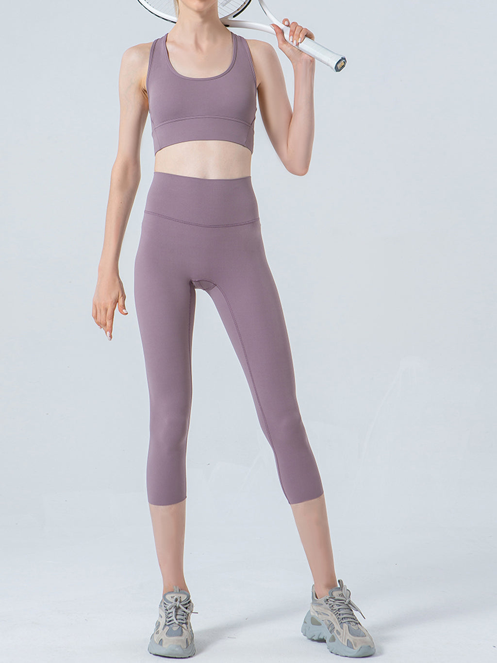 Wide Waistband Cropped Sports Leggings - Lilixa.store