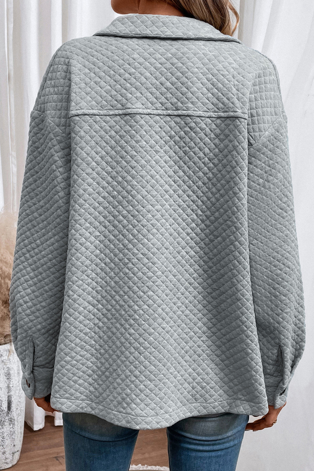 Button Down Collared Jacket - Lilixa.store