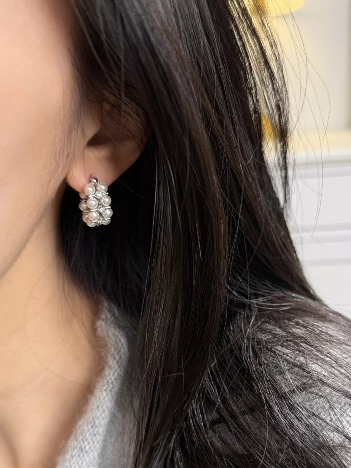 Pearl Hoop Earrings - Lilixa.store
