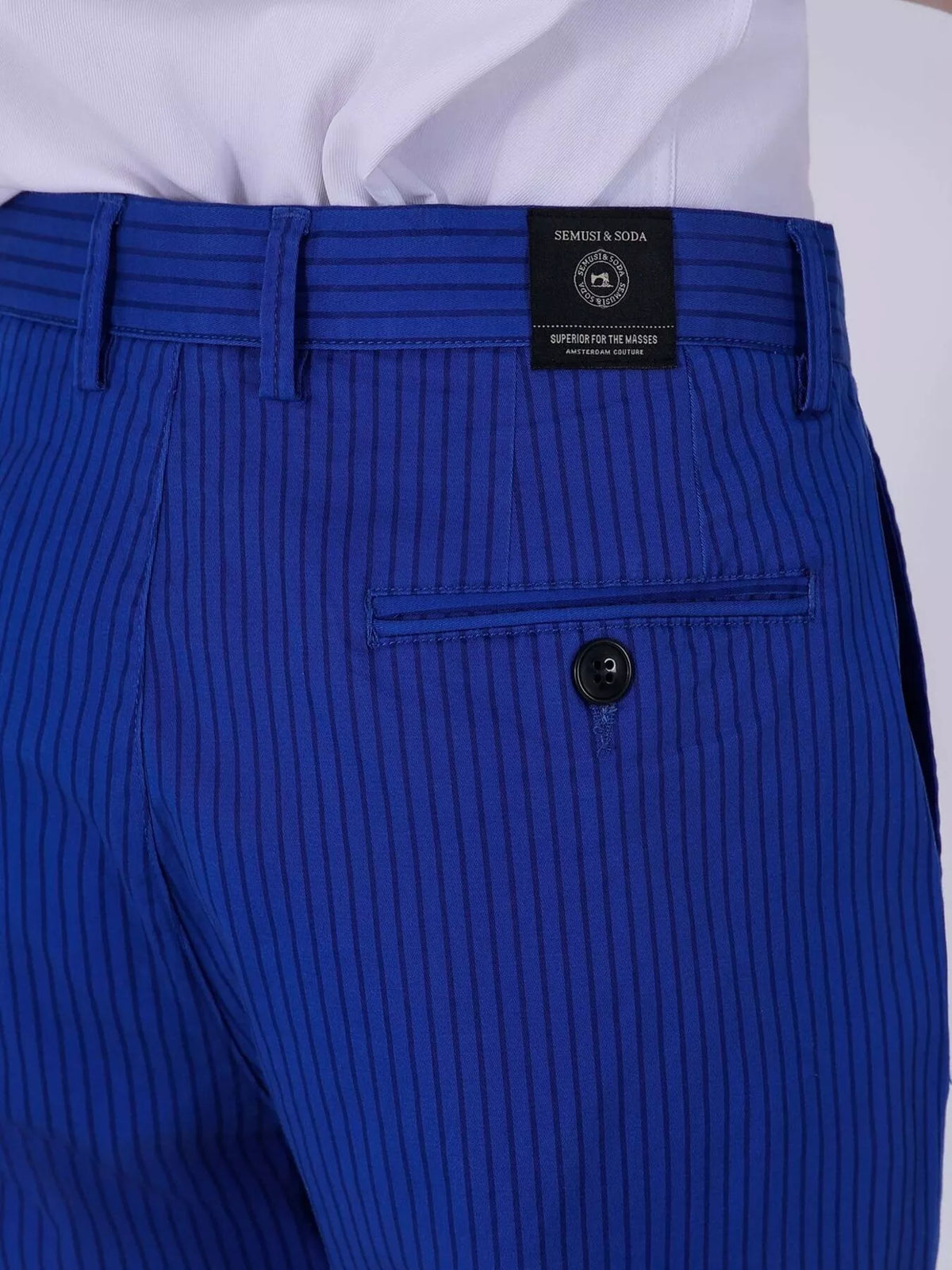 Men's Slim Fit Pants in Royal Blue, view 6