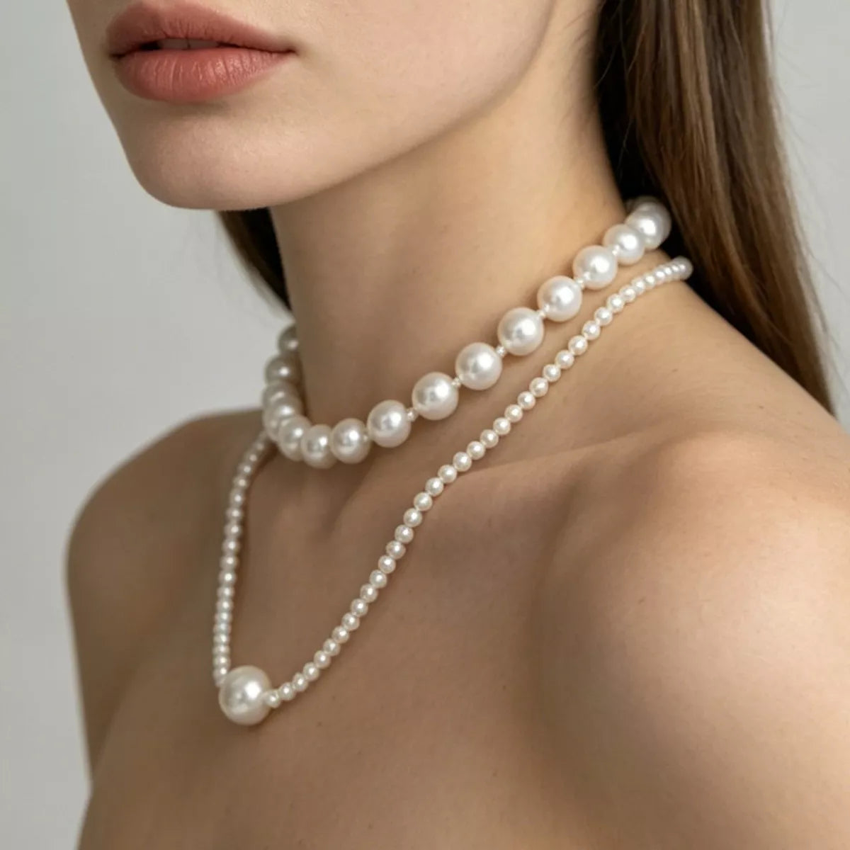 Elegant Double Layer Pearl Necklace - Lilixa.store