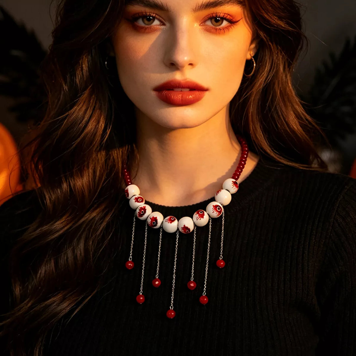 Halloween Gothic Eyeball Necklace - Lilixa.store