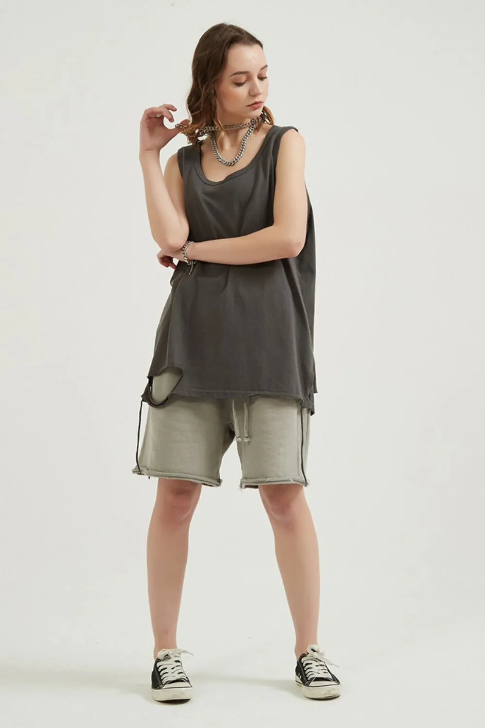 Men's Round Neck Wide Strap Tank - Lilixa.store