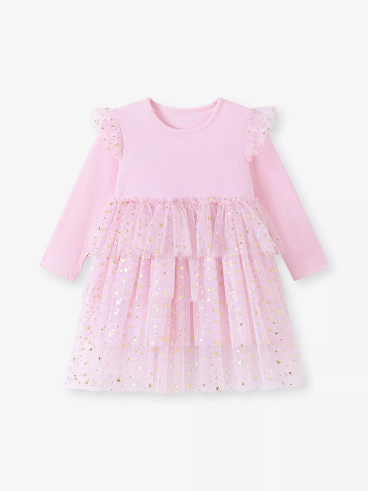 Children's Long Sleeve Tulle Layered Dress - Lilixa.store