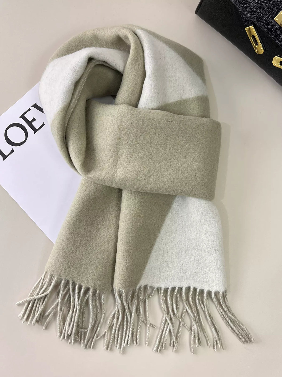 Fringe Color Block Scarf - Lilixa.store