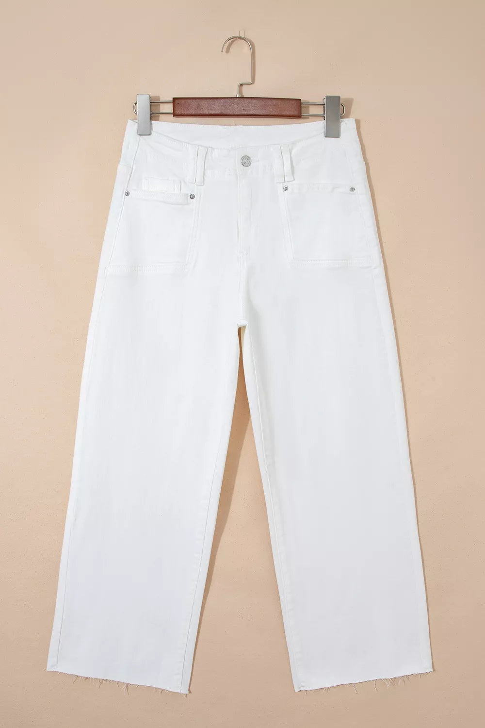 Raw Hem Ankle-length Loose Jeans - Lilixa.store