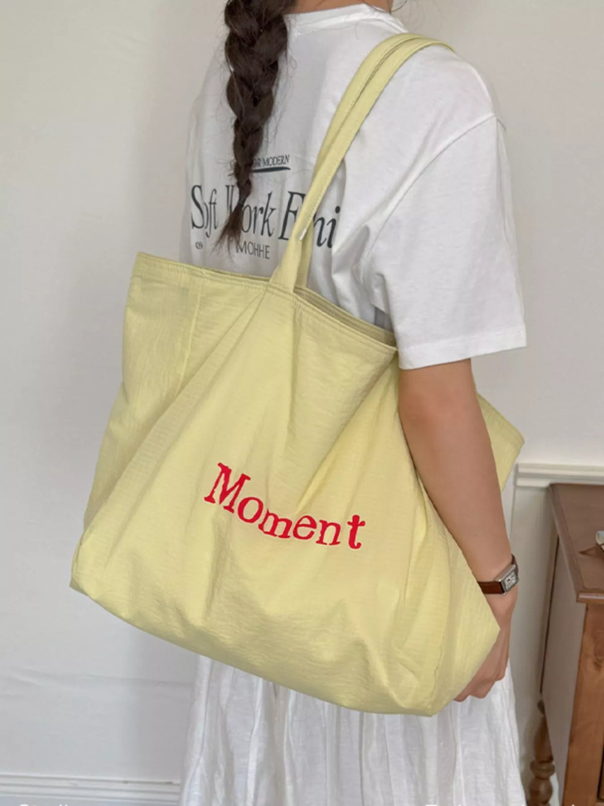 Letter Canvas Tote Bag