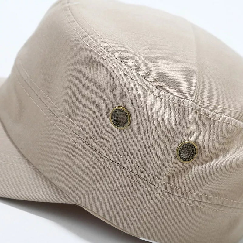 Solid Color Military Cadet Hat - Lilixa.store