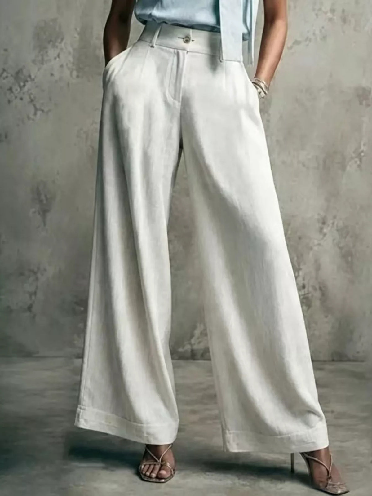 High-Waisted Wide-Leg Pants