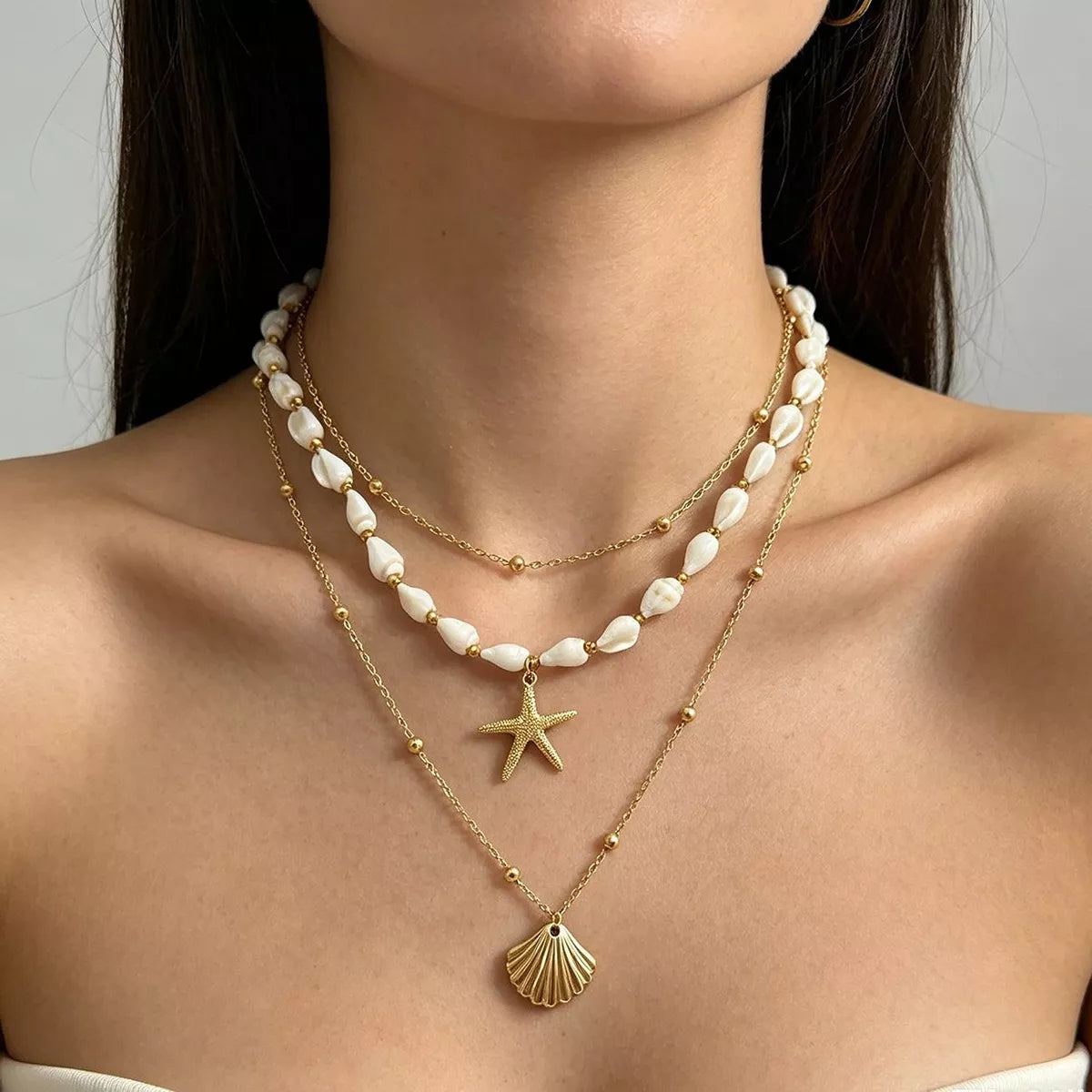 Bohemian Seashell Layered Necklace - Lilixa.store