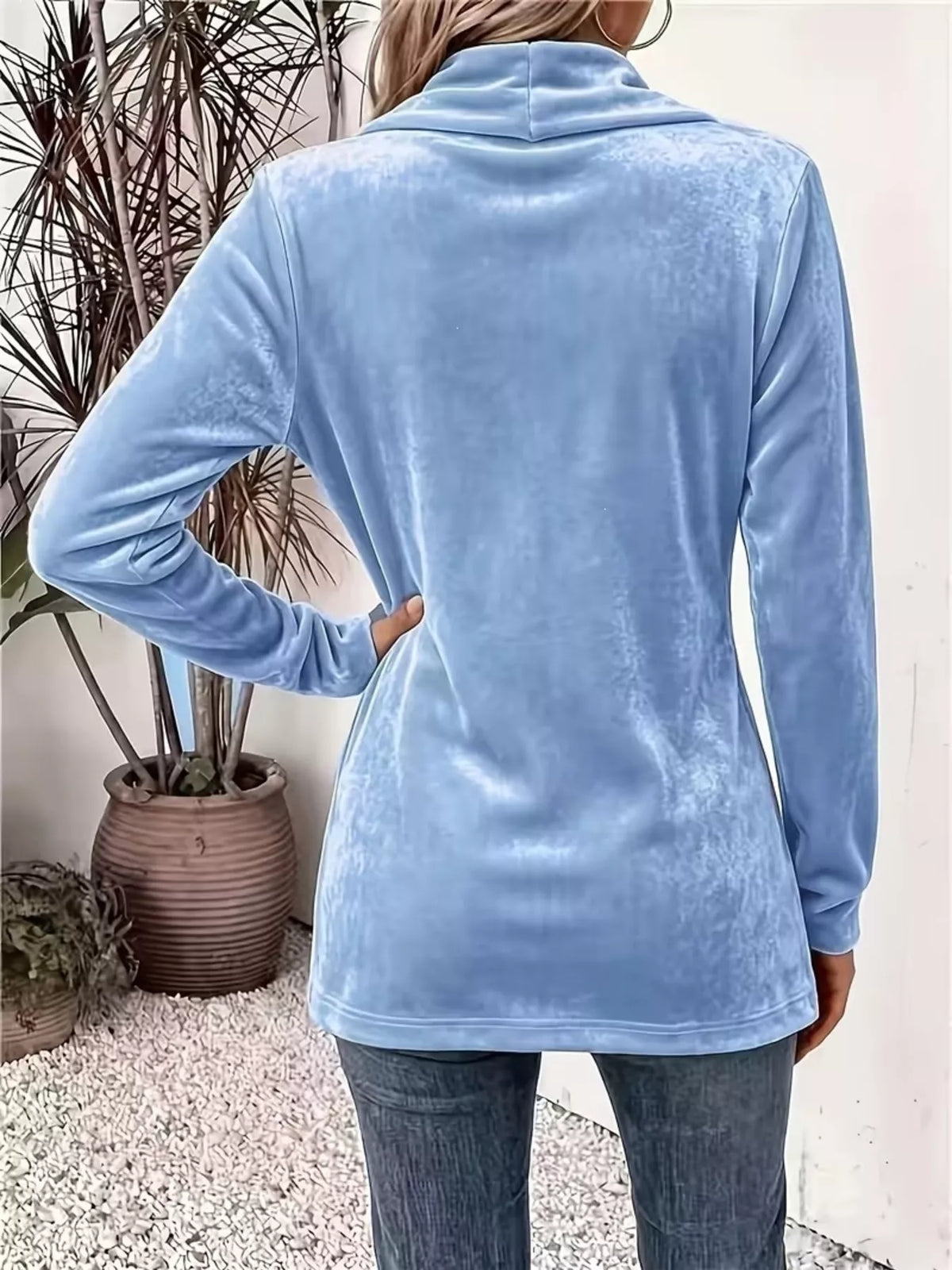 Full Size Velvet Open-Front Cardigan Plus Size - Lilixa.store