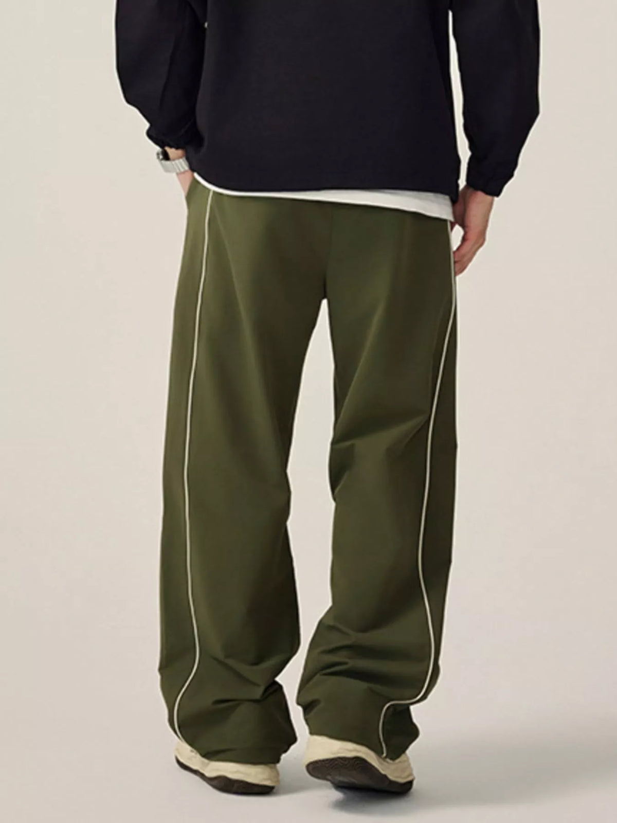 Men's Drawstring Wide Leg Pants, view 2
