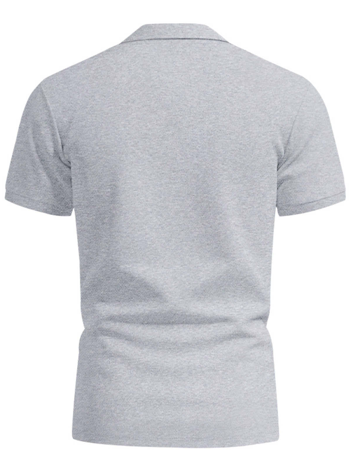 Men's Full Size Button Detail Short Sleeve Polo Plus Size