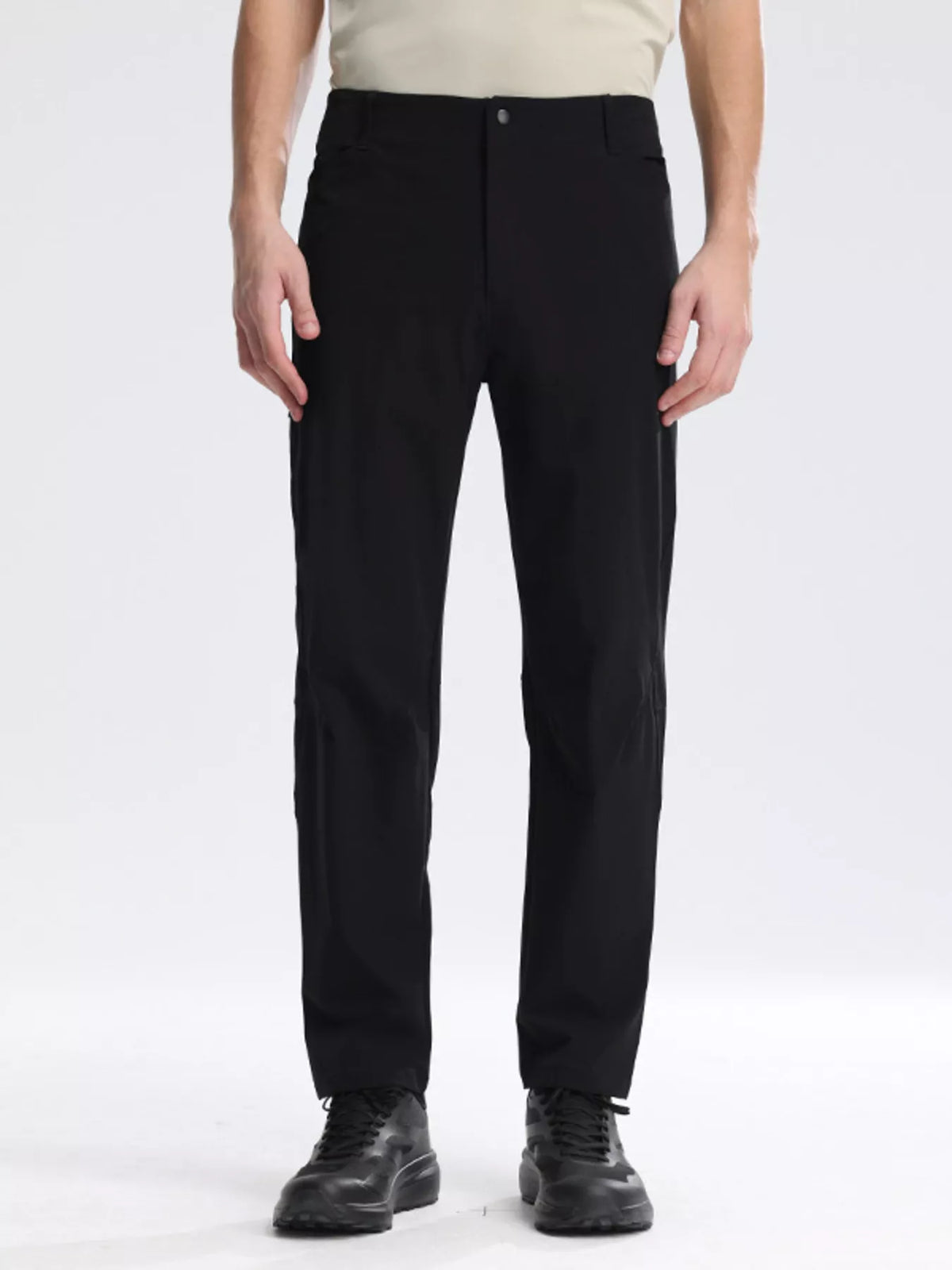 Men's Plus Size Lightweight Slim Fit Pants in Black