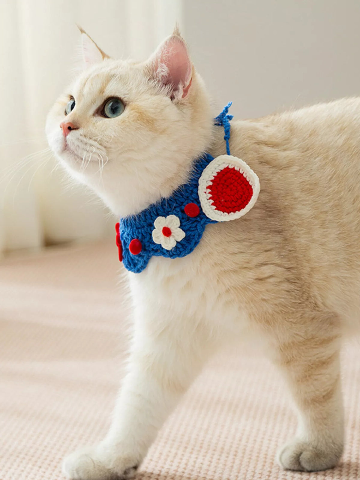 Knitted Floral Pet Collar - Lilixa.store