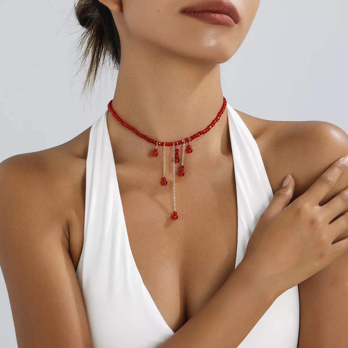 Gothic Beaded Tassel Necklace - Lilixa.store