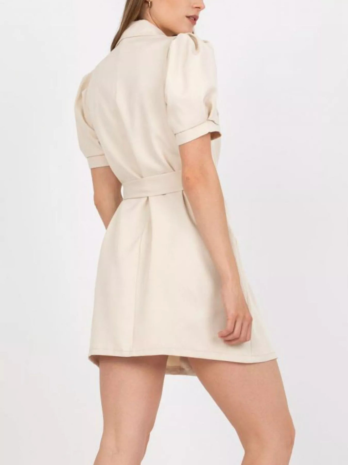 Blazer Style Tie Waist Mini Dress - Lilixa.store