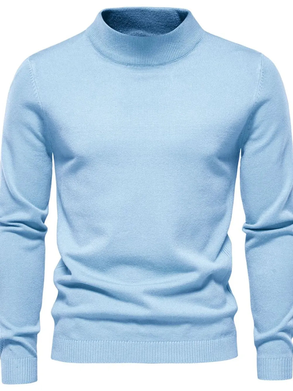 Men's Mock Neck Long Sleeve Sweater - Lilixa.store