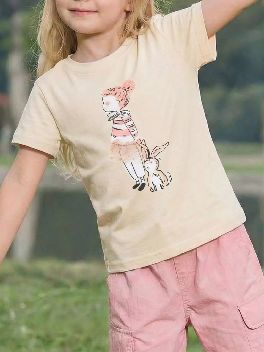 Children's Graphic Round Neck T-Shirt - Lilixa.store
